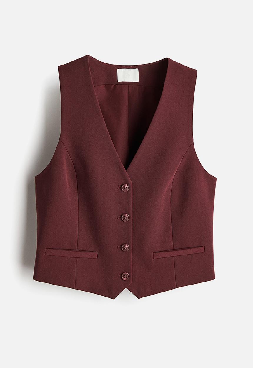 H&M - Suit waistcoat - burgundy