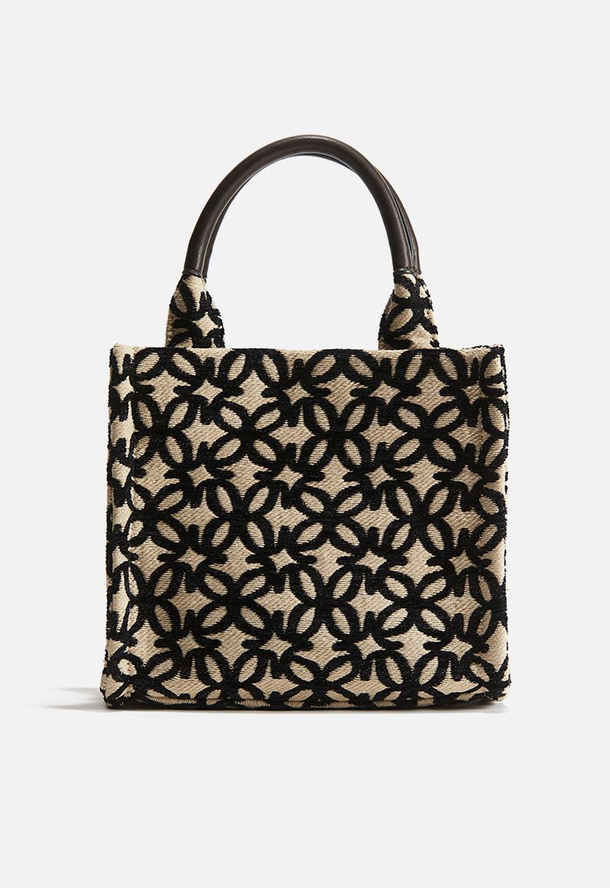 H&M - Mini crossbody bag - light beige black 