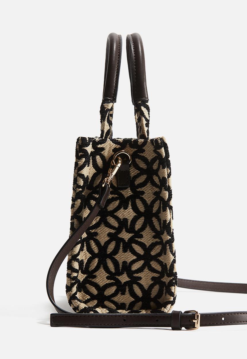 H&M - Mini crossbody bag - light beige black 
