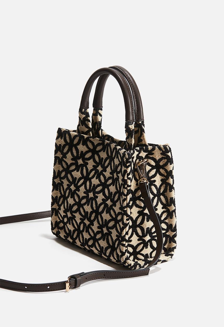 H&M - Mini crossbody bag - light beige black 