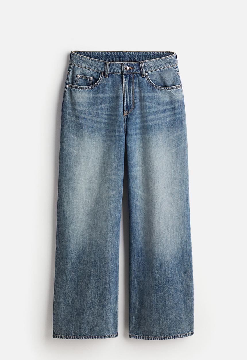 H&M - Baggy wide low jeans - light denim blue
