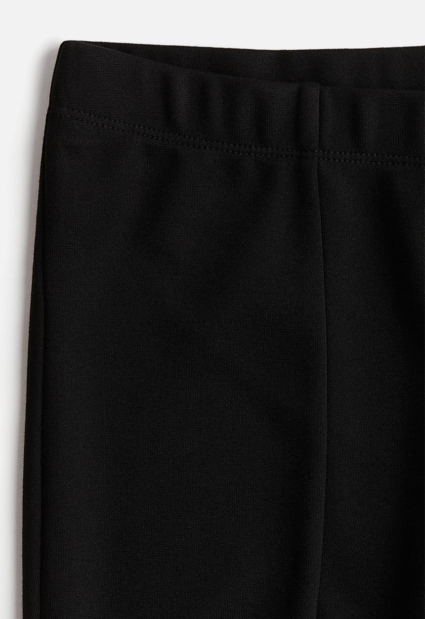 H&M - Zip-hem heavy jersey leggings - black