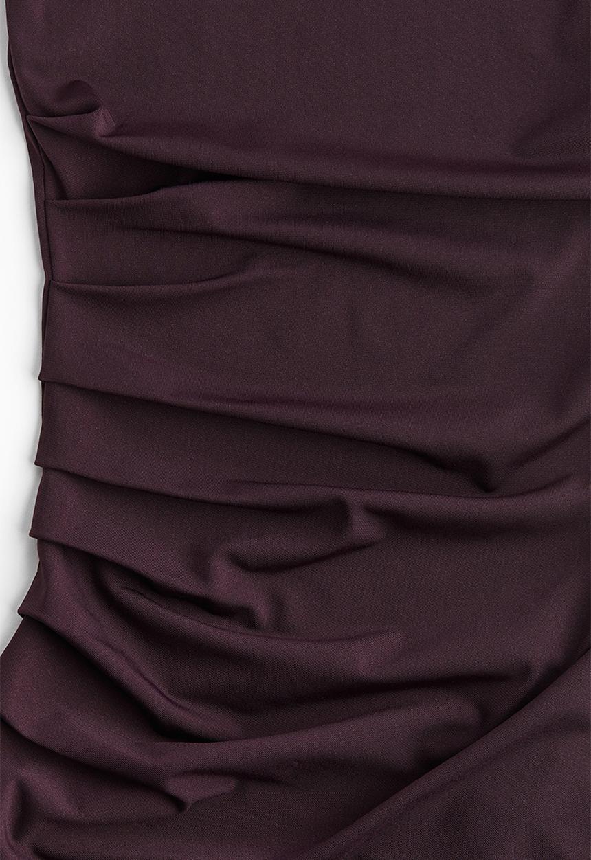 H&M - Draped bodycon dress - dark purple