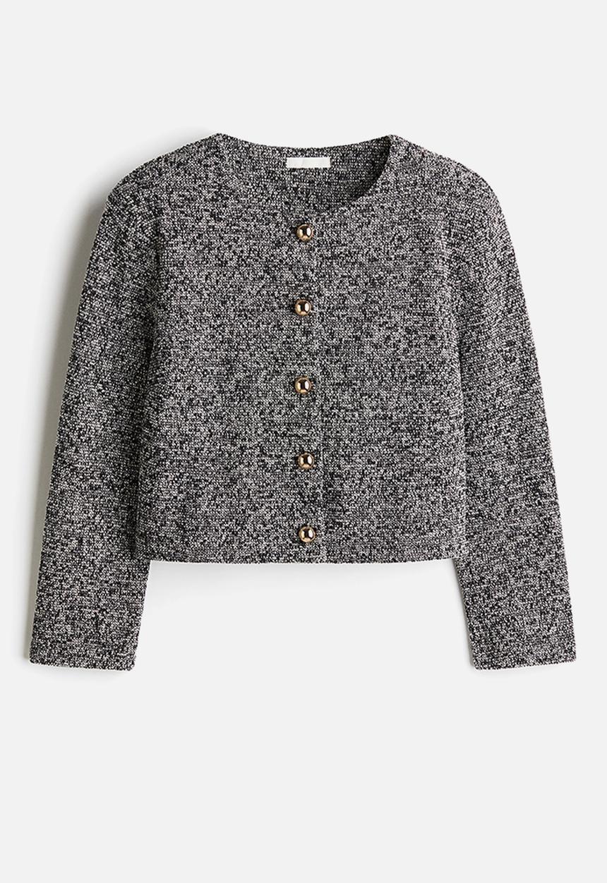 H&M - Short jacket - black salt and pepper