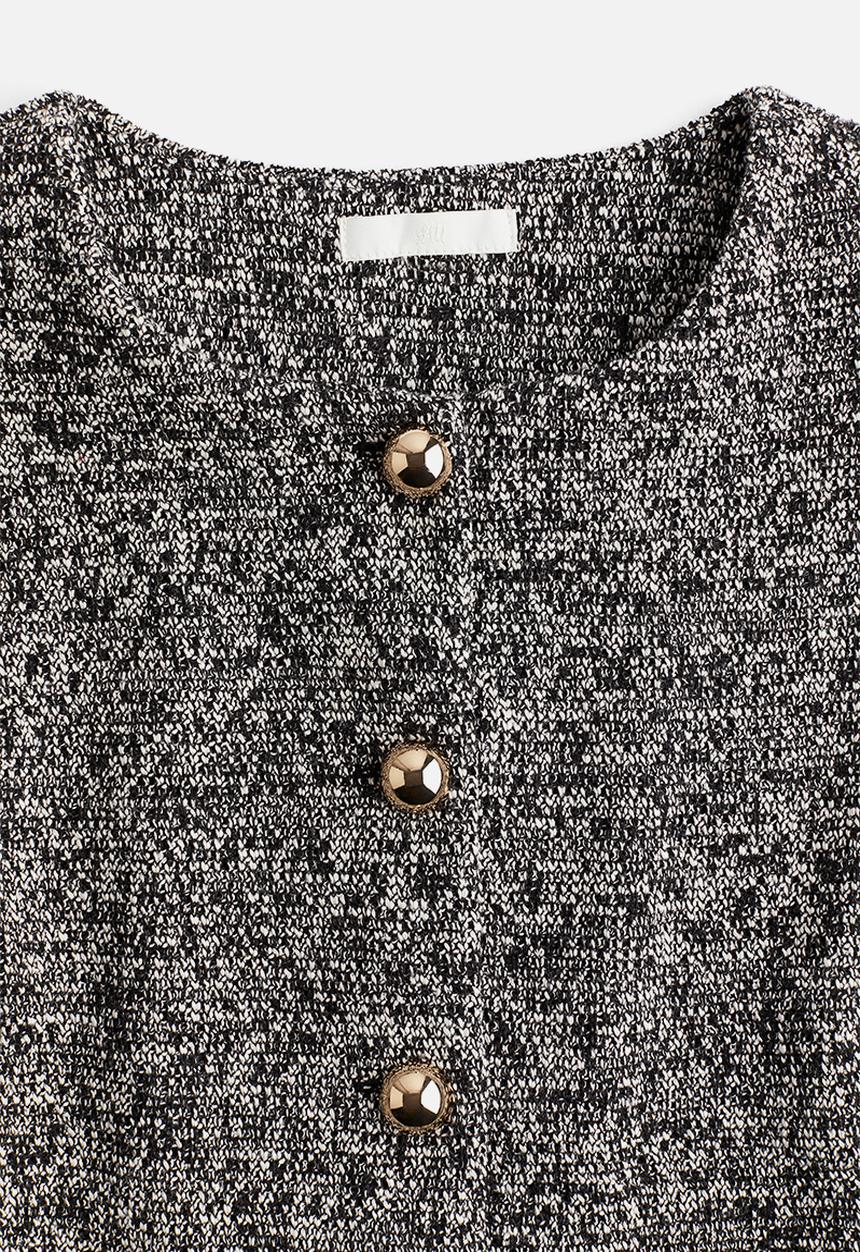 H&M - Short jacket - black salt and pepper