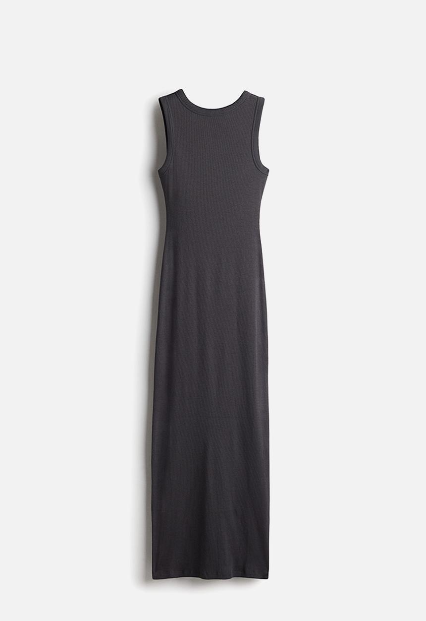 H&M - Ribbed bodycon dress - dark grey