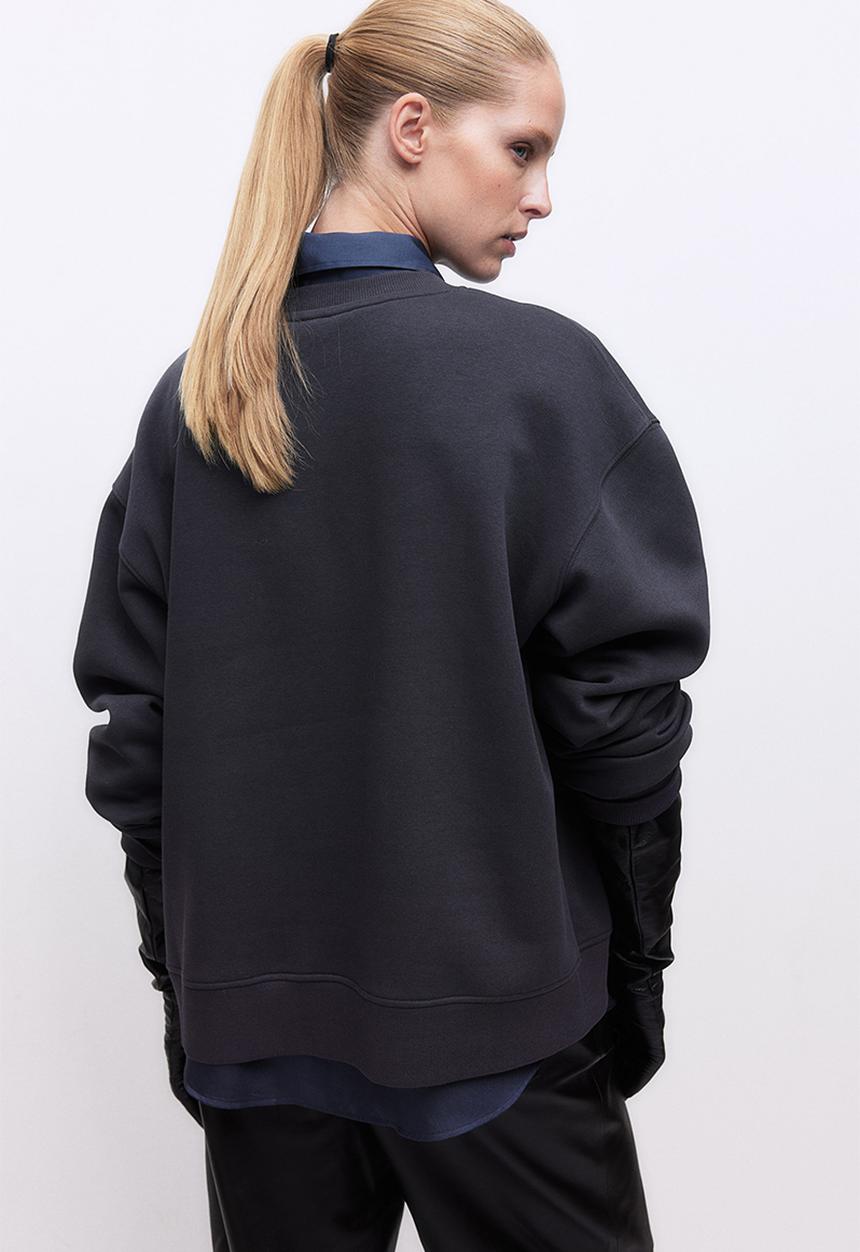 H&M - Motif-detail sweatshirt - grey