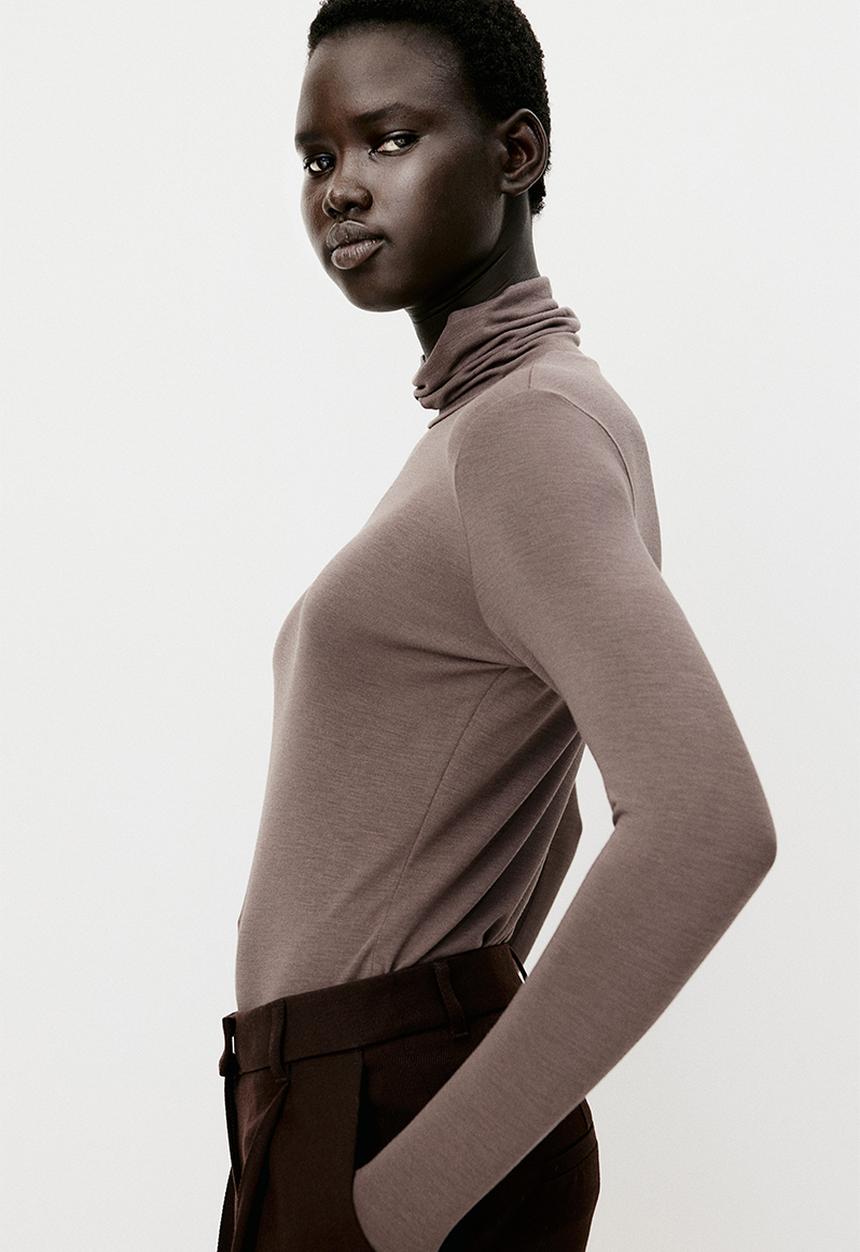 H&M - Polo-neck top - brown