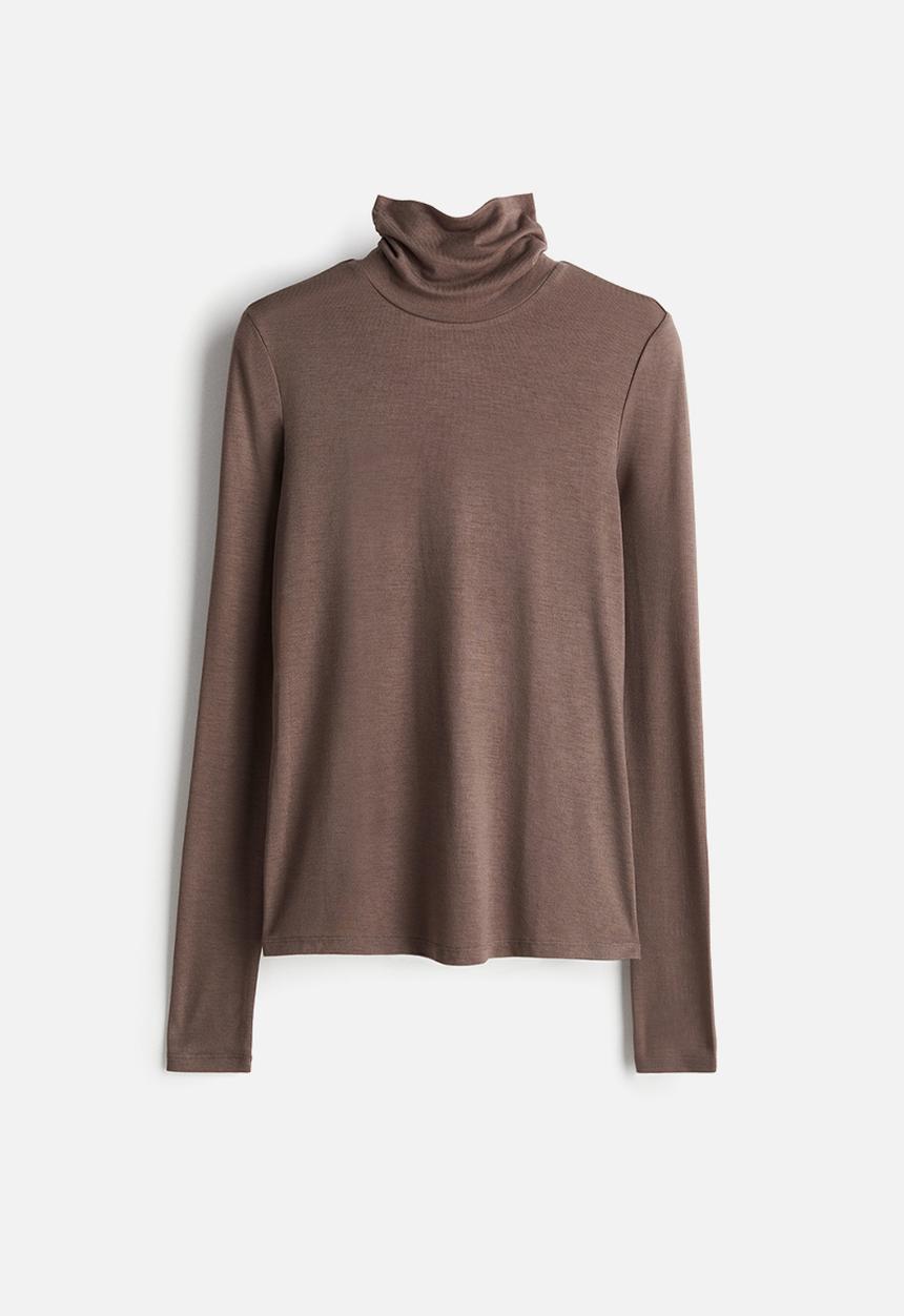 H&M - Polo-neck top - brown