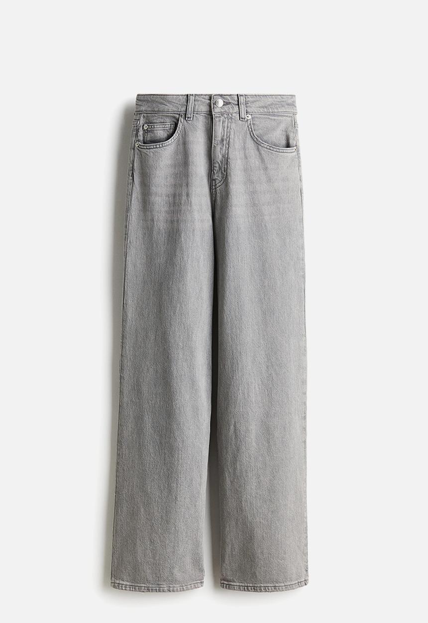 H&M - Wide high jeans - light grey
