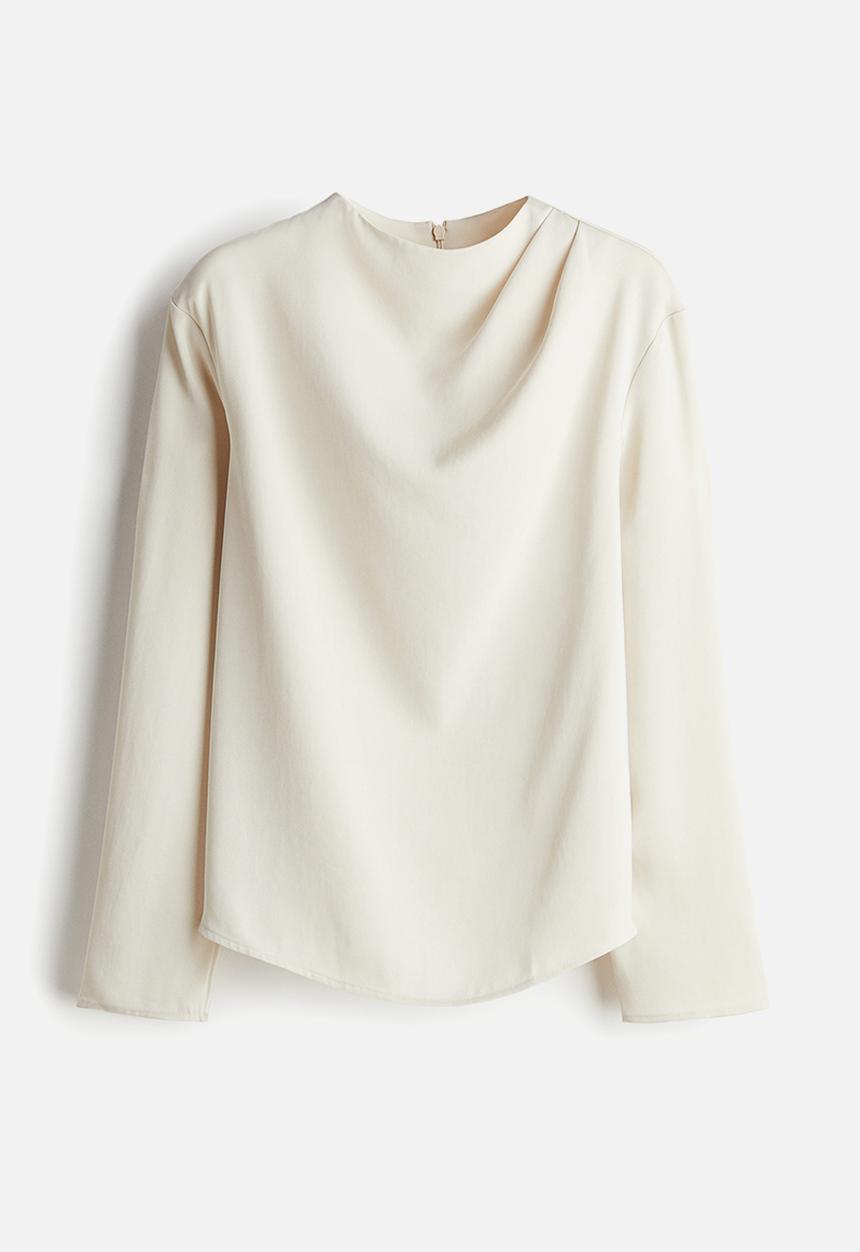 H&M - Twill blouse - cream