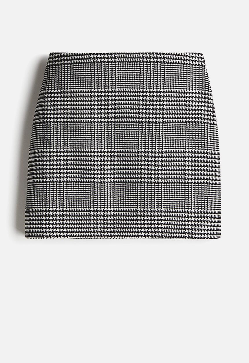 H&M - Mini skirt - black checked