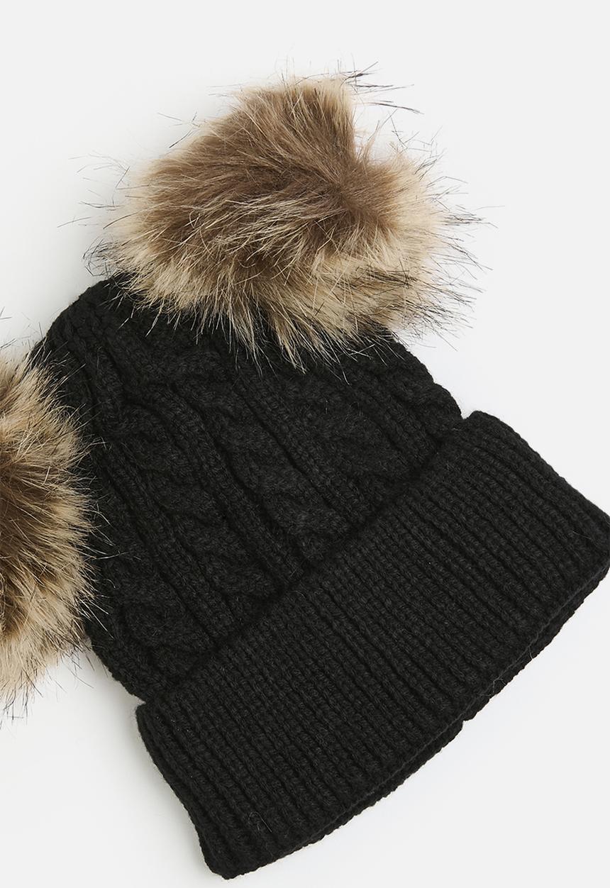 Pop Candy - Pom pom beanie - black