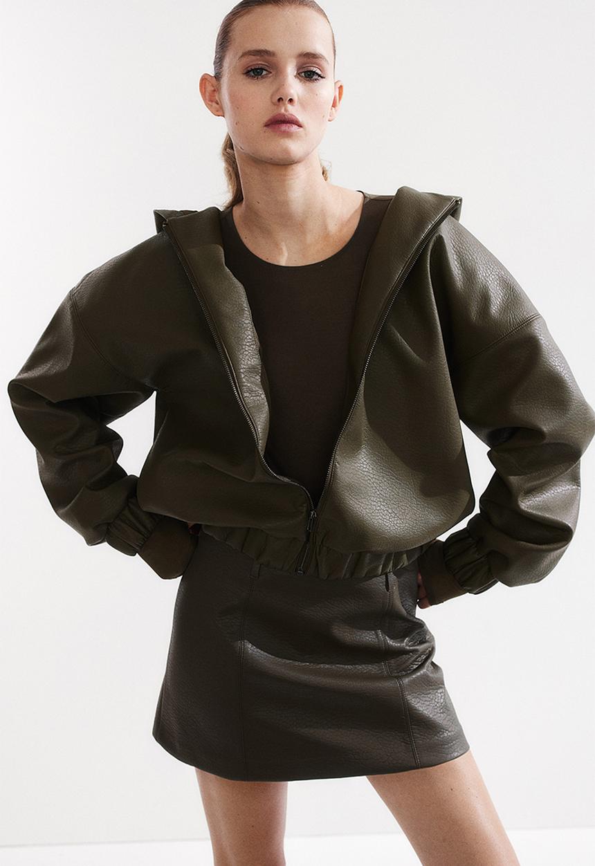 H&M - Hooded jacket -  khaki green 