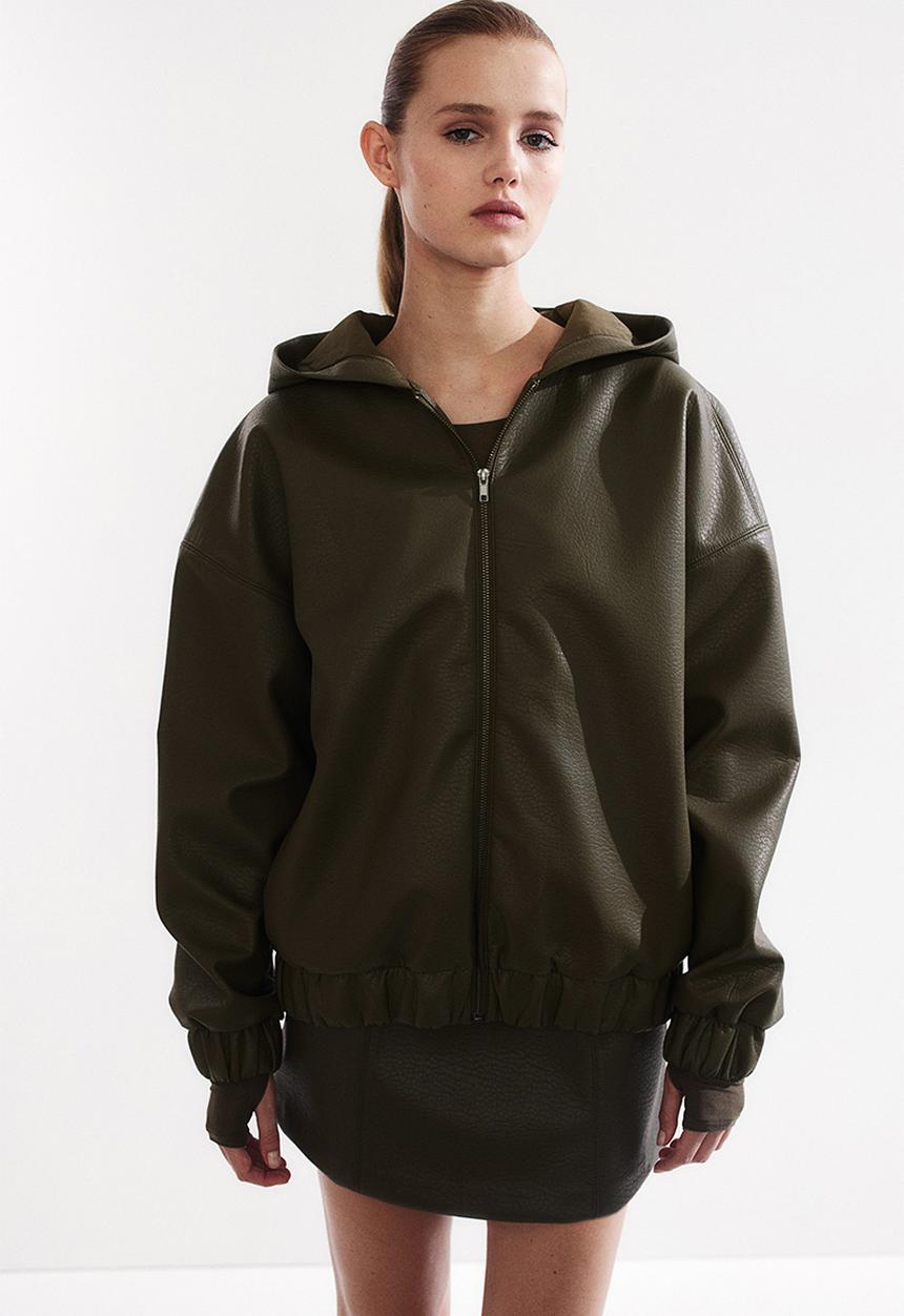 H&M - Hooded jacket -  khaki green 