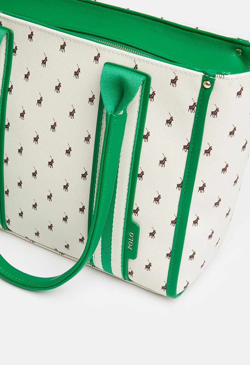 POLO - Tote bag - green & white