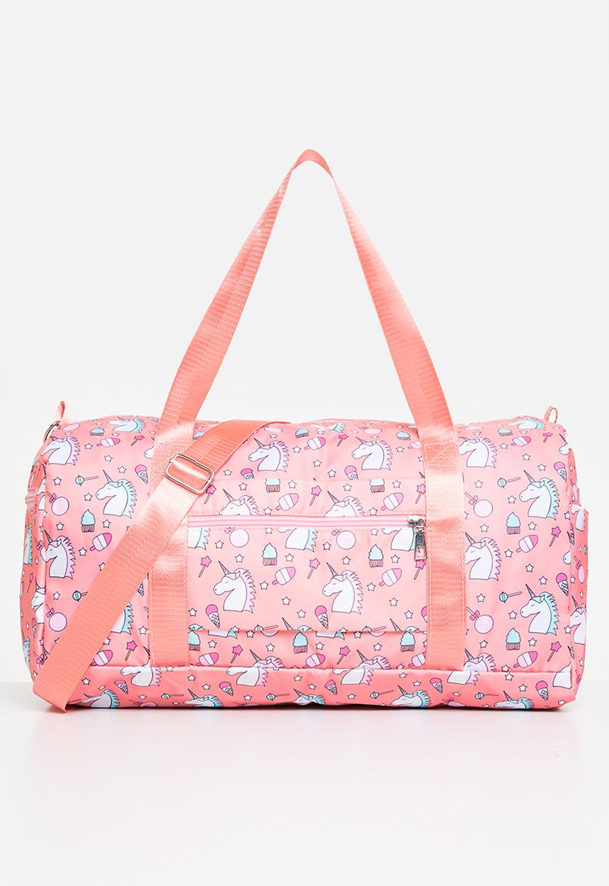 Pop Candy - Unicorn print duffel bag-pink