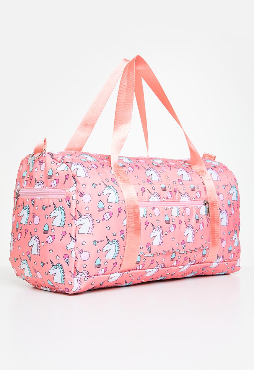 Pop Candy - Unicorn print duffel bag-pink