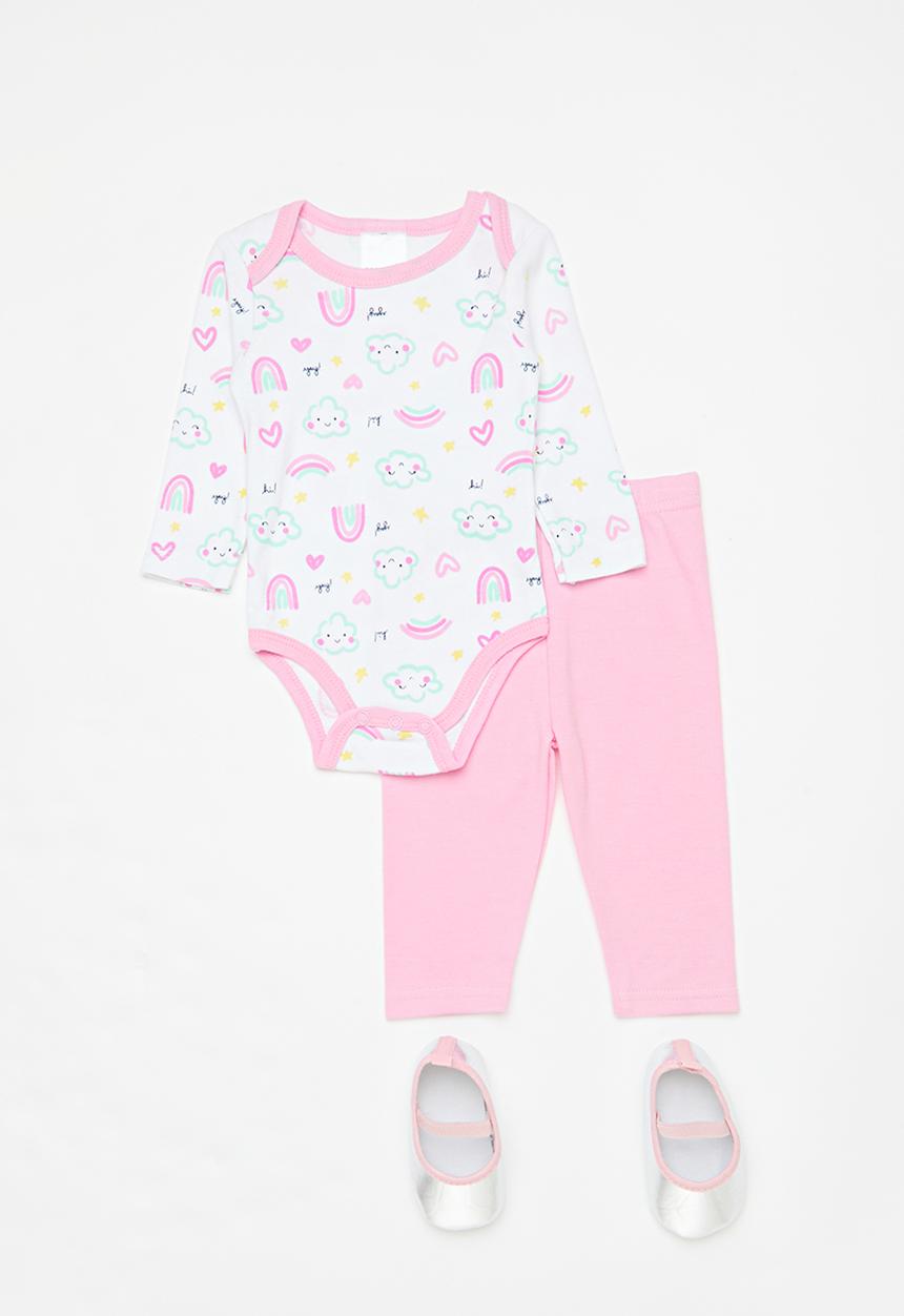 Pop Candy - 3 piece set - pink/white/print multi
