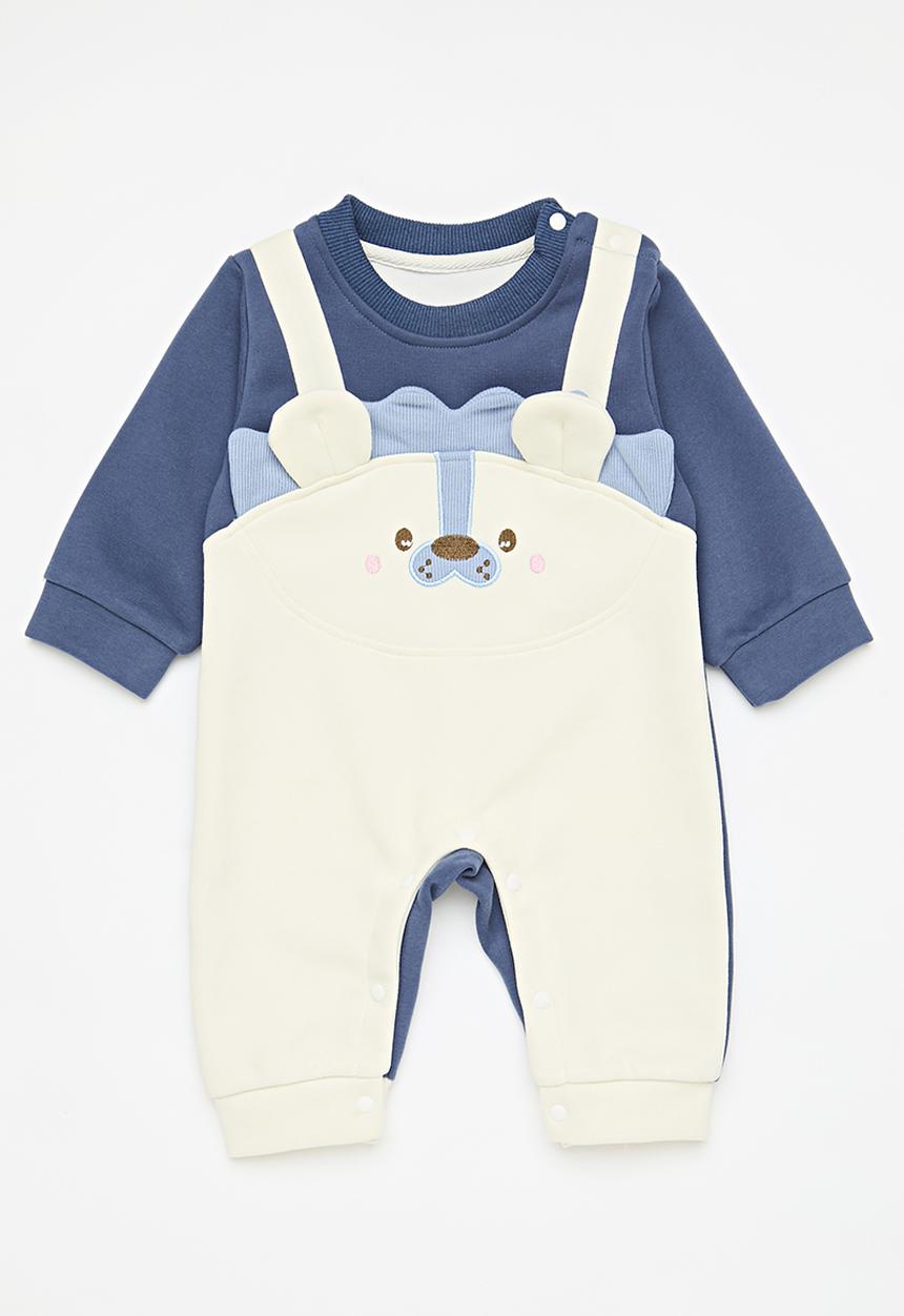 Pop Candy - Romper - ecru & blue
