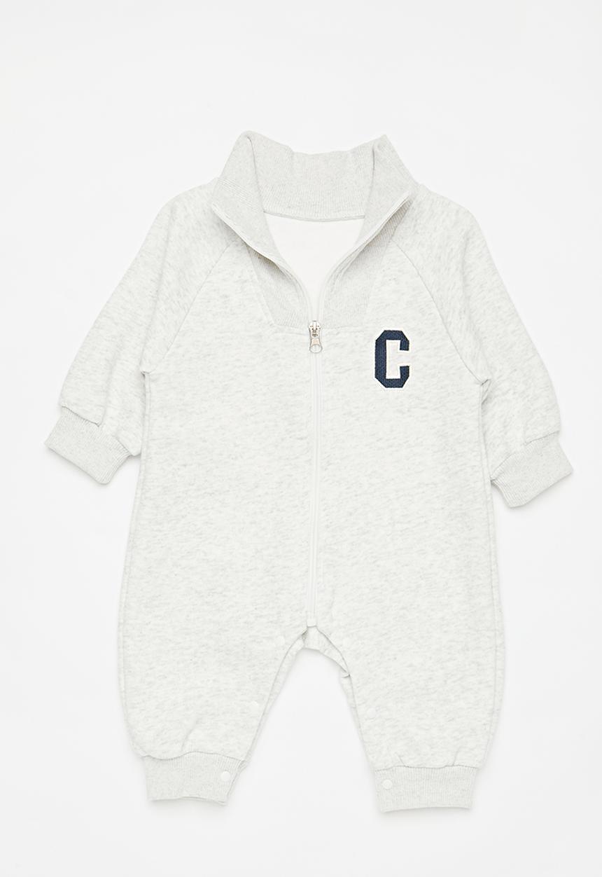 Pop Candy - Zip thru romper - grey melange