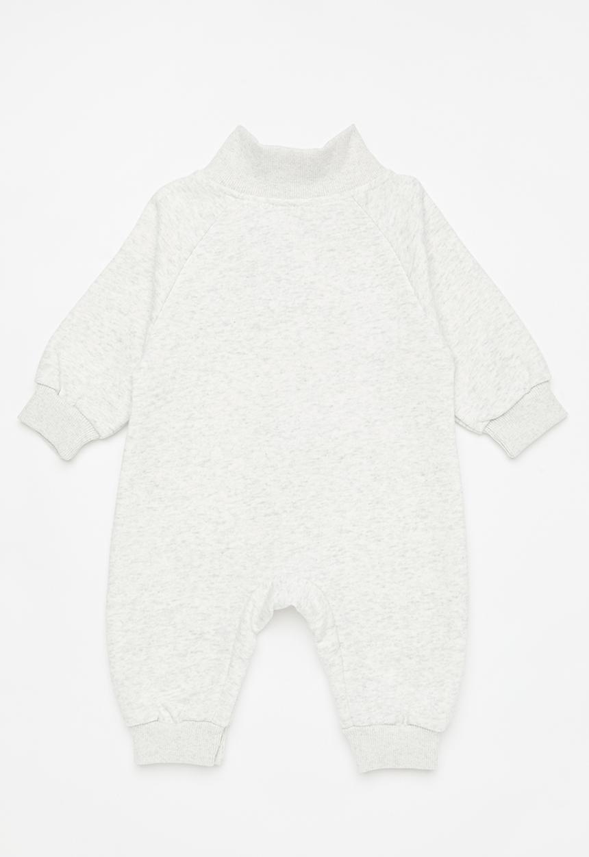 Pop Candy - Zip thru romper - grey melange