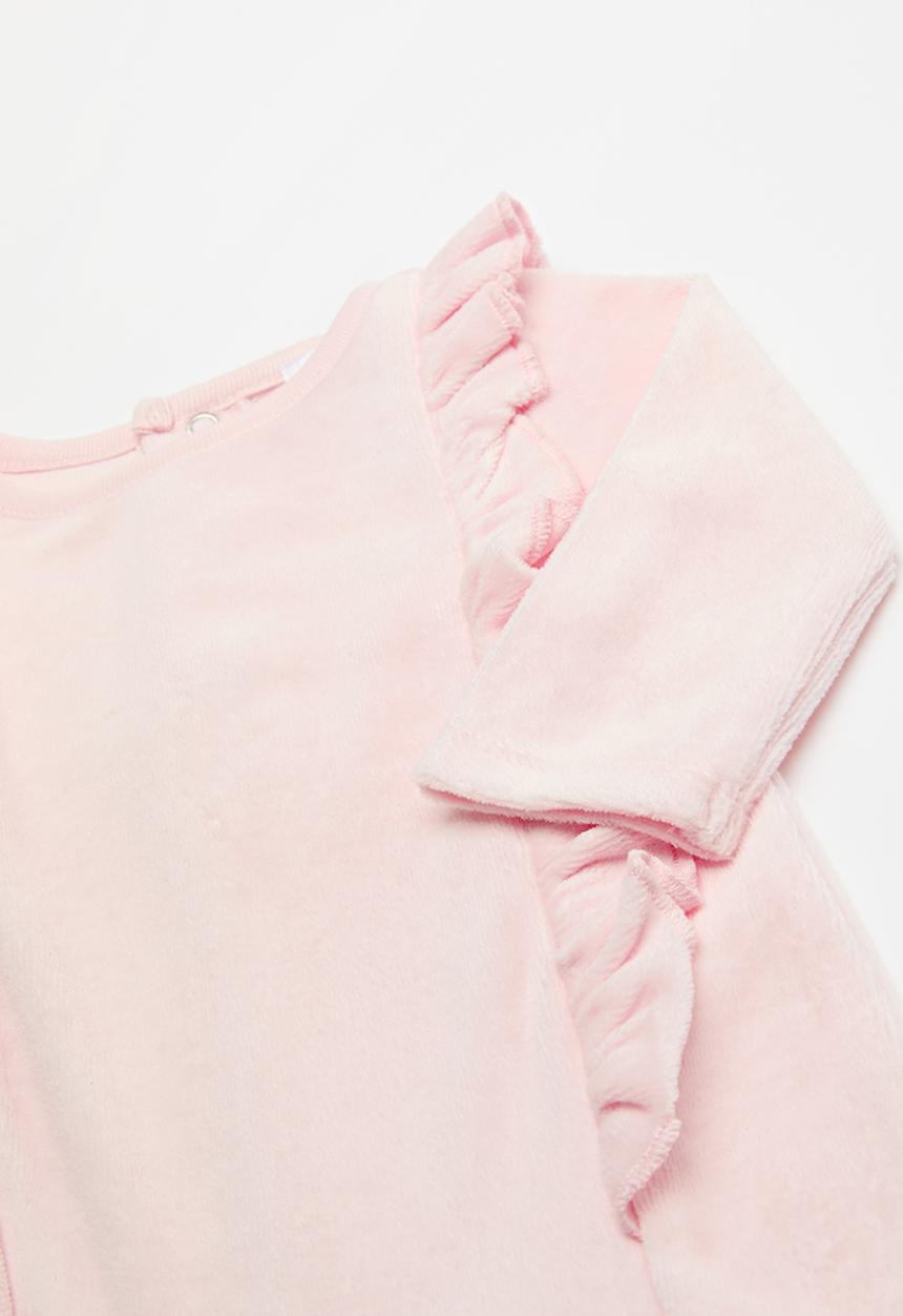 Pop Candy - Frilled babygrow - pink