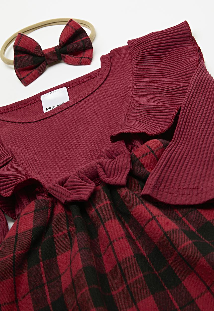 Pop Candy - Romper dress & headband set - red