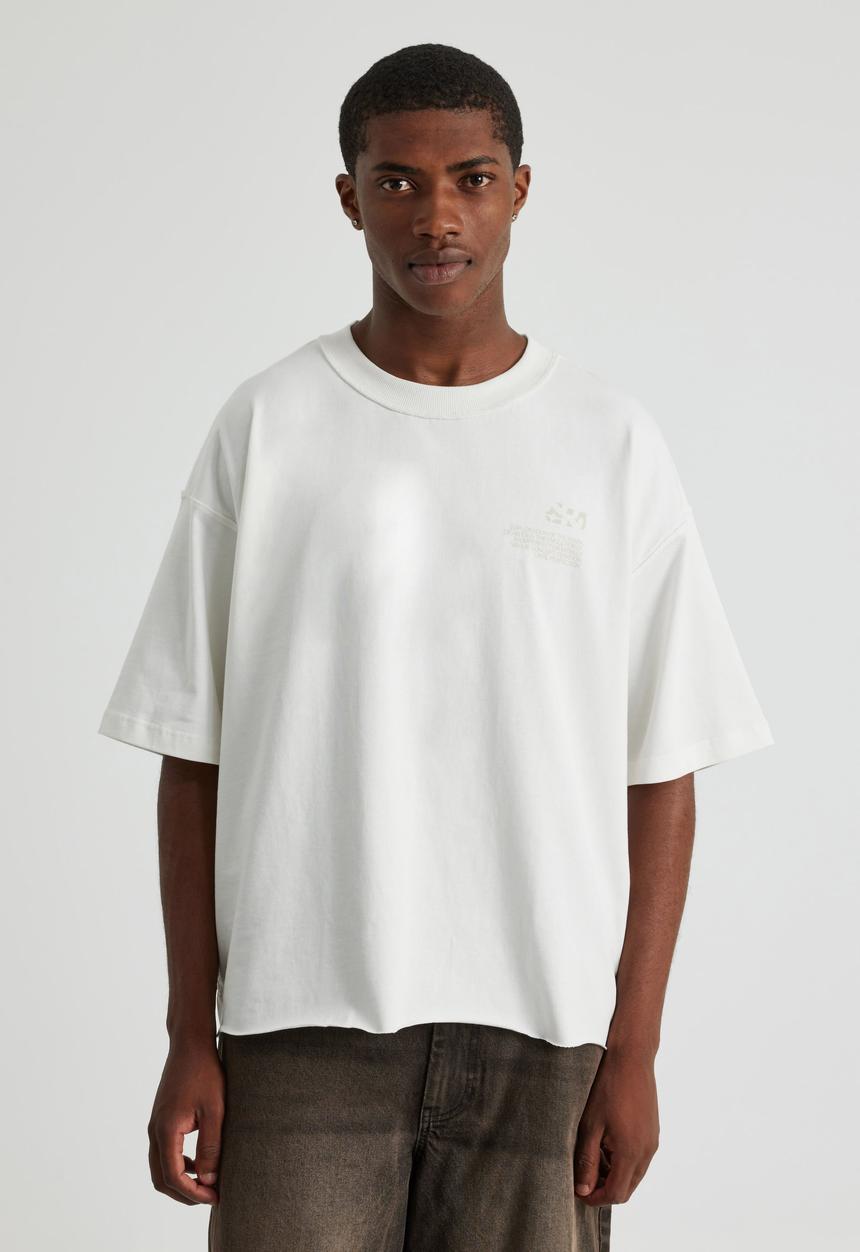 Factorie - Notion Boxy Cropped Heavyweight T-shirt- Ntn Cloud/Notion Escapism