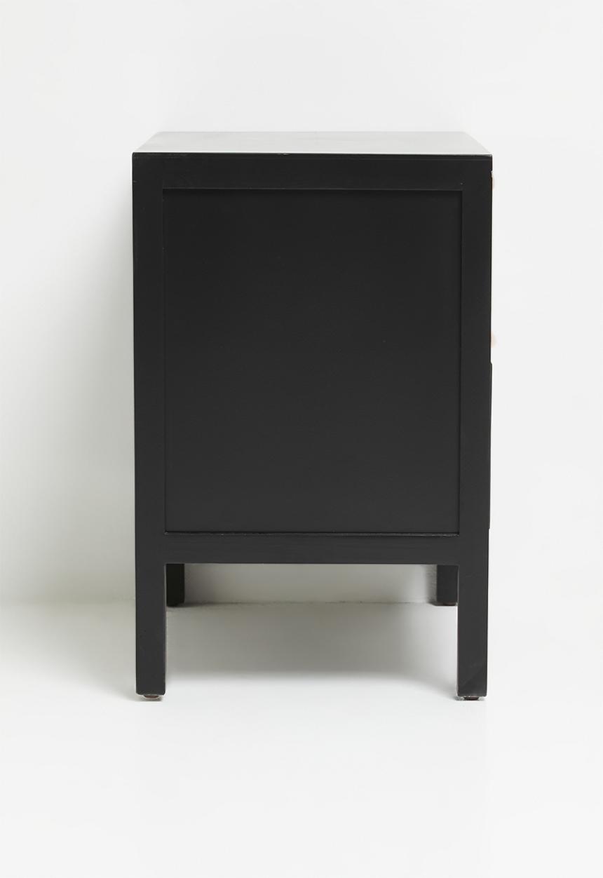 Sixth Floor - Nablus rattan bedside table - black