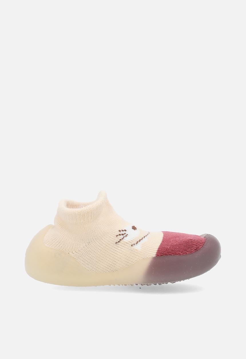 Pop Candy - Sock boot - burgundy & ecru