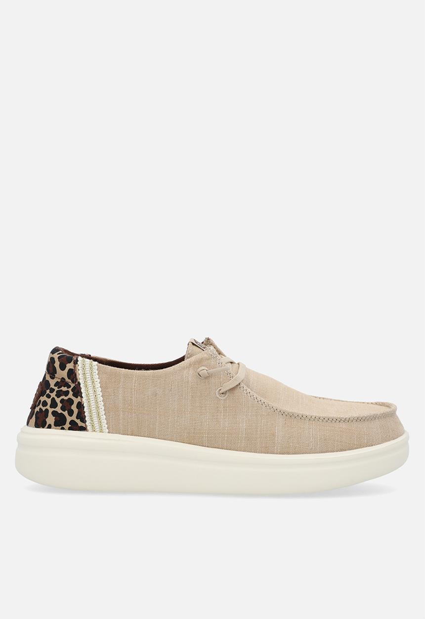 Hey Dude - Wendy Rise Animal slip on - Tan/Multi