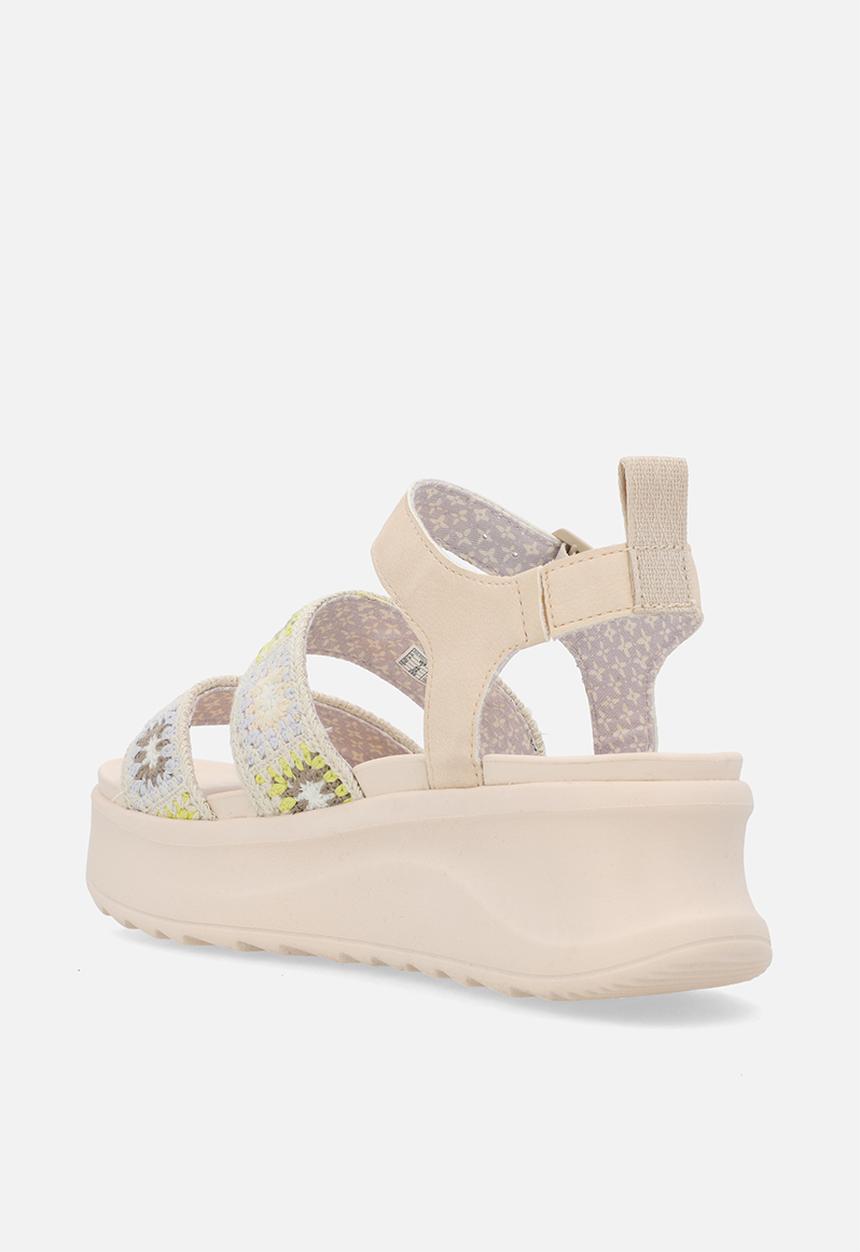 Hey Dude - Delray Buckle Cottage Crochet sandal - Egret/Lavender/Multi