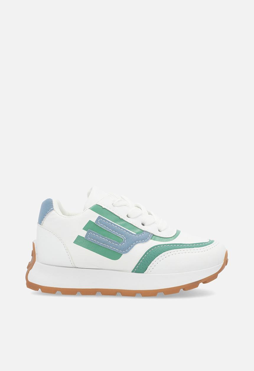 Pop Candy - Lace up sneakers - white & green