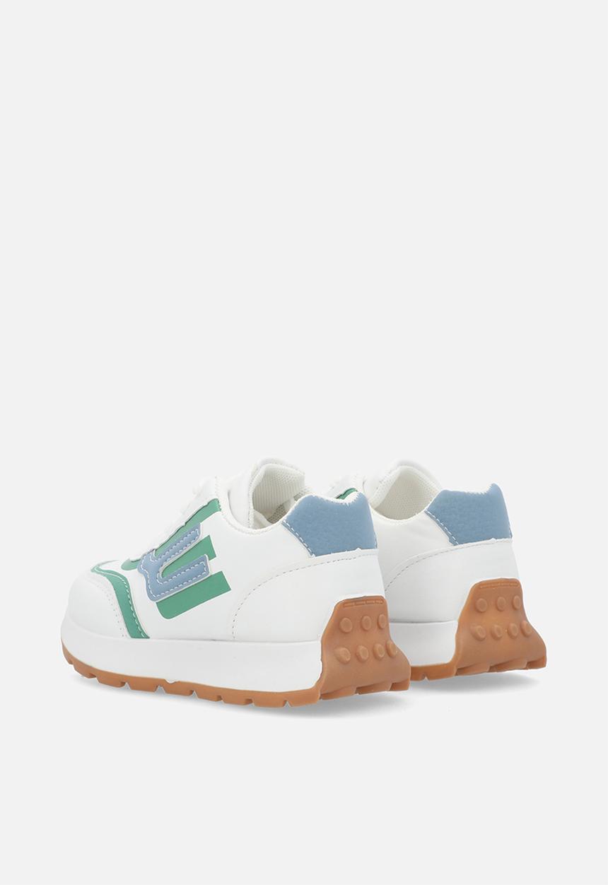 Pop Candy - Lace up sneakers - white & green
