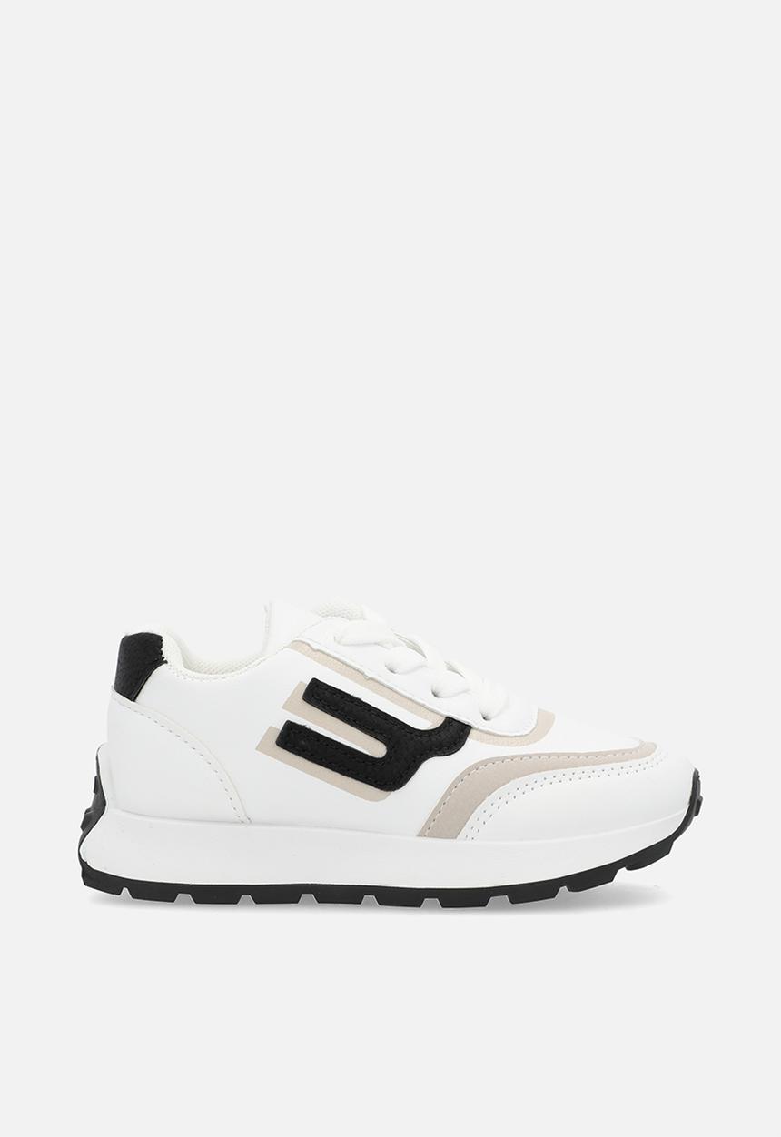 Pop Candy - Lace up sneakers - white & black