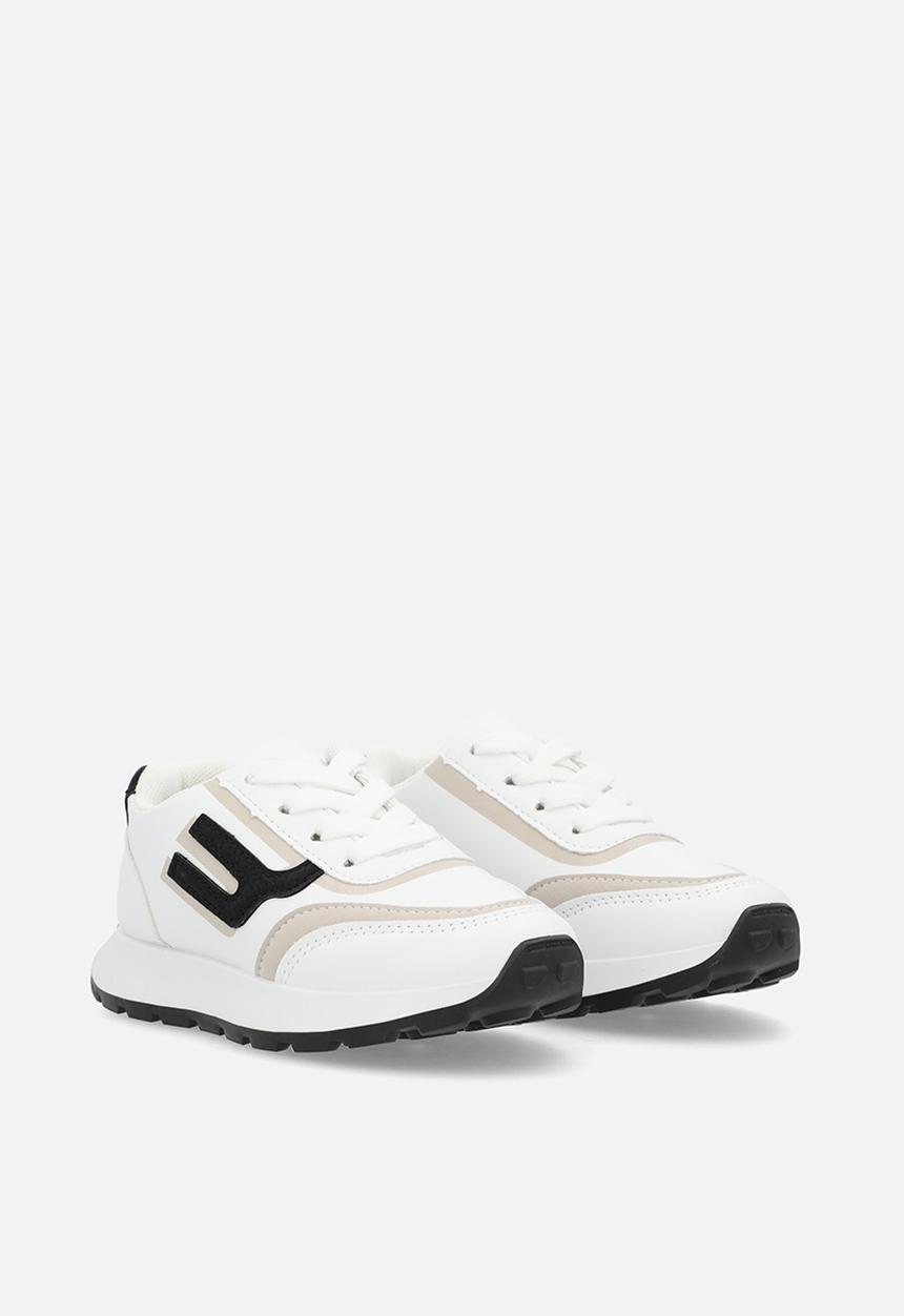 Pop Candy - Lace up sneakers - white & black