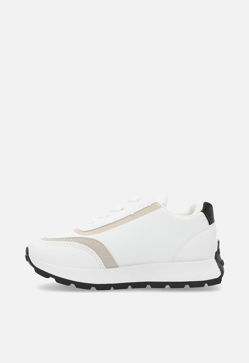 Pop Candy - Lace up sneakers - white & black