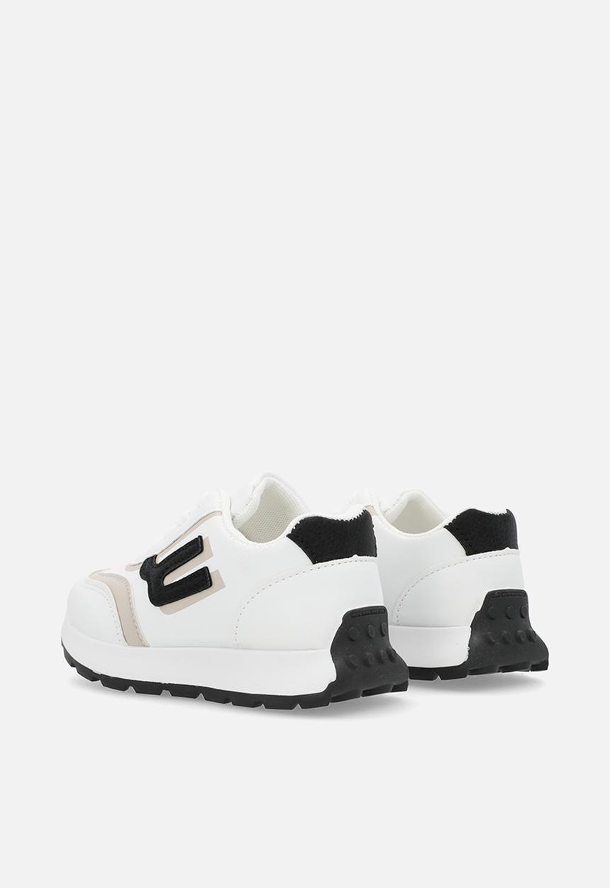Pop Candy - Lace up sneakers - white & black