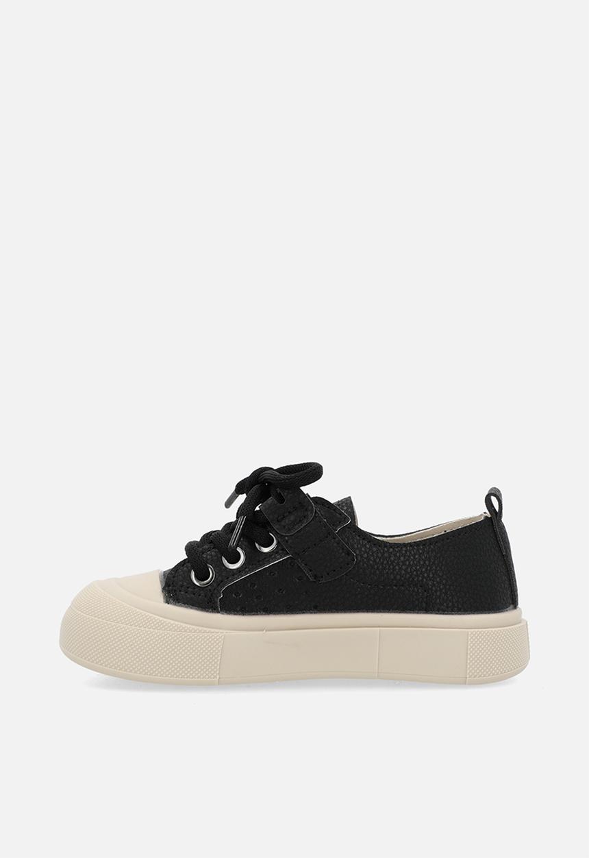 Pop Candy - Lace up sneakers - black & cream