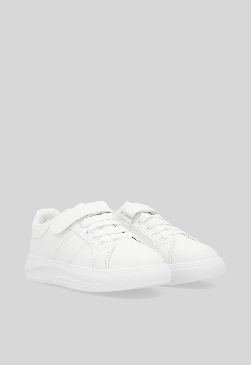 Pop Candy - Lace & velcro sneakers - white