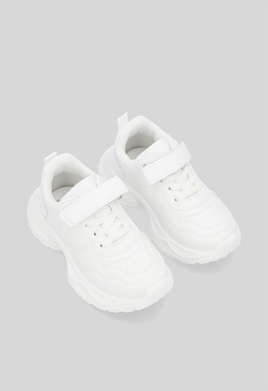 Pop Candy - Velcro & lace sneakers - white