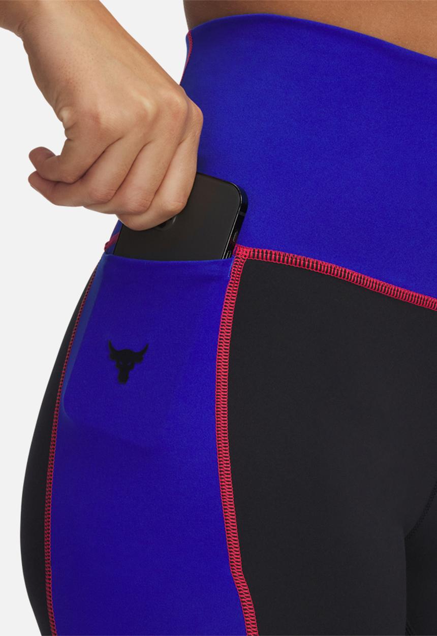 Under Armour - Project Rock Legging - black & blue