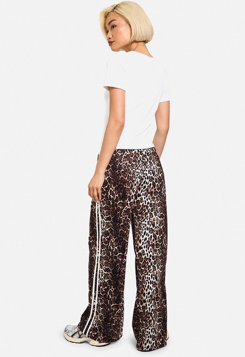 boohoo - Leopard print stripe side wide leg trouser - Animal