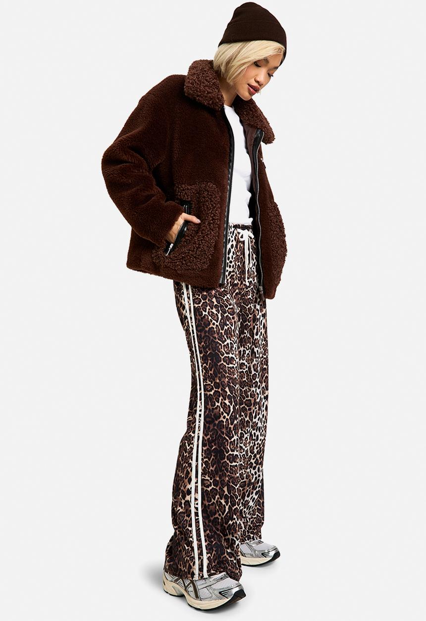 boohoo - Leopard print stripe side wide leg trouser - Animal