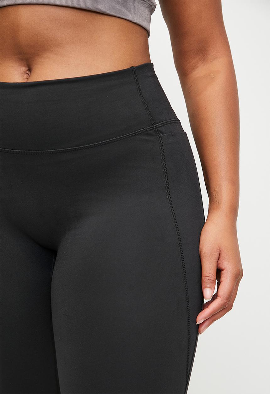 Cotton On - Plus Ultra Soft Side Pocket Full Length Tight - Black