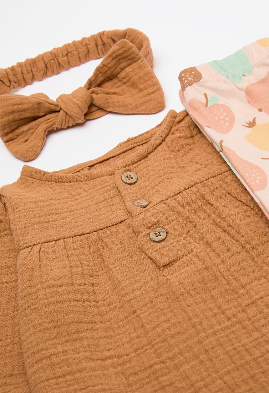 Pop Candy - 3 Piece set - brown & pink