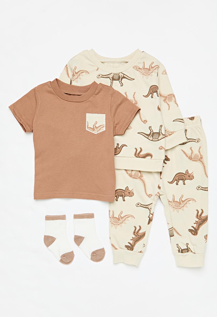 Pop Candy - 4 Piece set - beige & brown