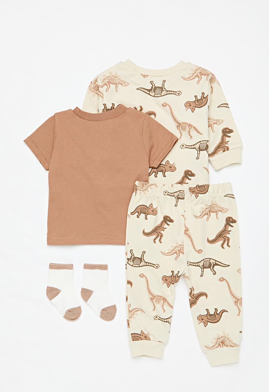 Pop Candy - 4 Piece set - beige & brown