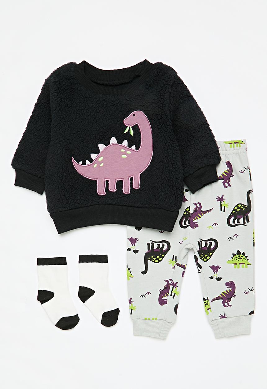 Pop Candy - Teddy fleece sweat top & legging set - multi